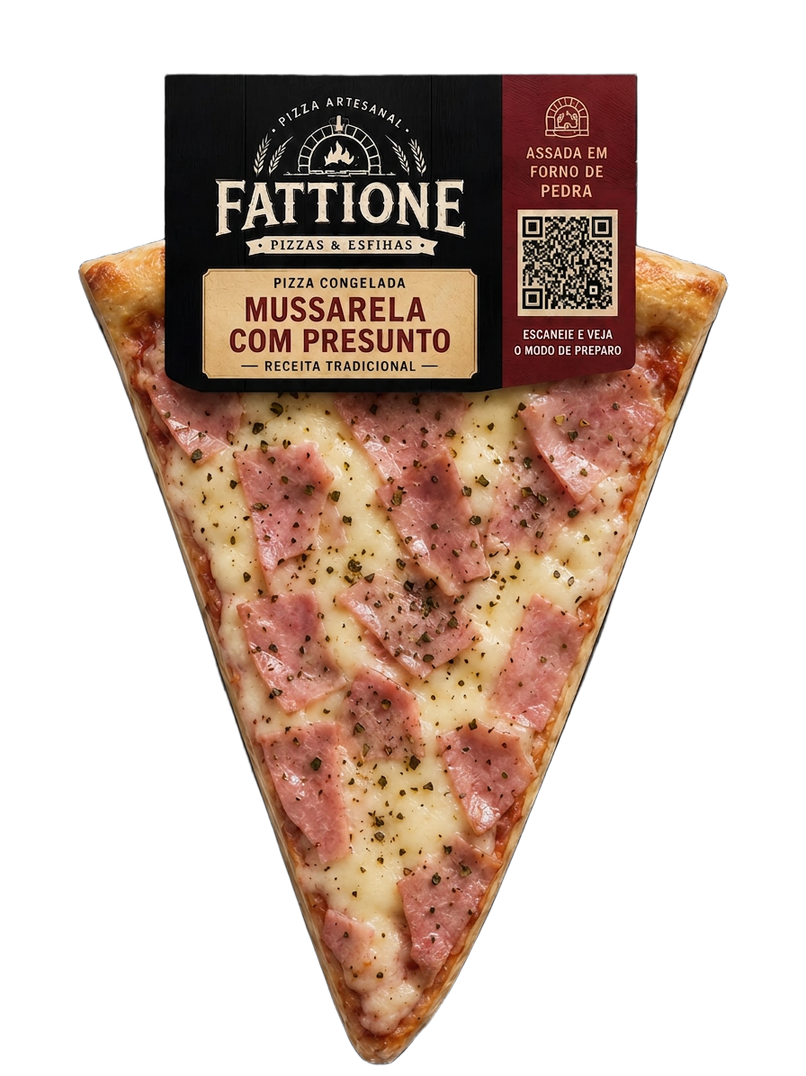 Fatia individual Fattione sabor Mussarela com Presunto